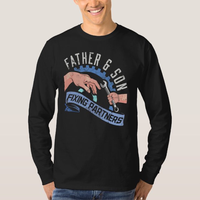 Camiseta Padre E Filho Dia de os pais, Pai Mecânico Diesel  (Frente)