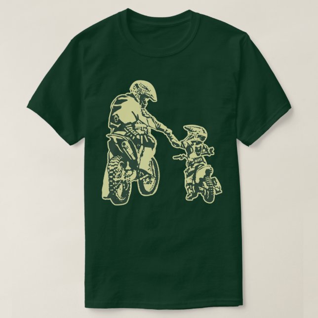 Camiseta Padre E Filho Dirt Bike Racer Road Mo (Frente do Design)