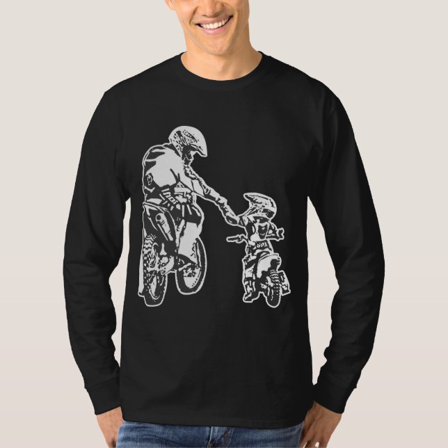 Camiseta Padre E Filho Dirt Bike Racer Road Mo (Frente)