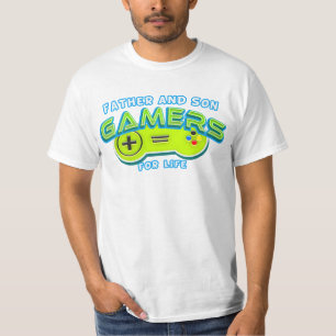 Camiseta Padre e Filho Gamers Pela Vida