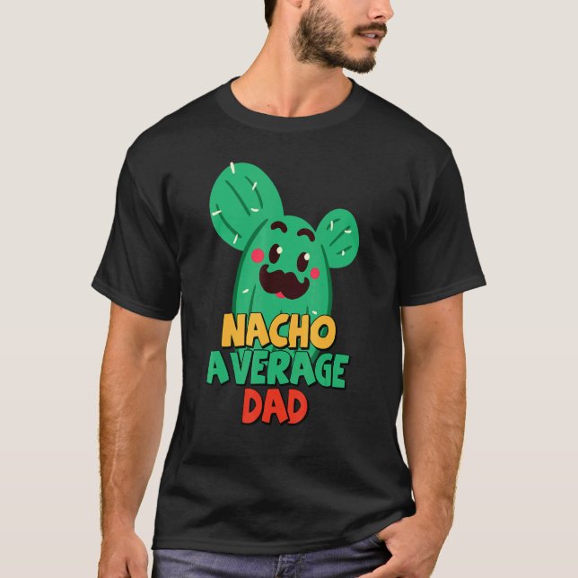 Camiseta Padre Fiesta Nacho Pai médio Cactus Cinco De M (Frente)
