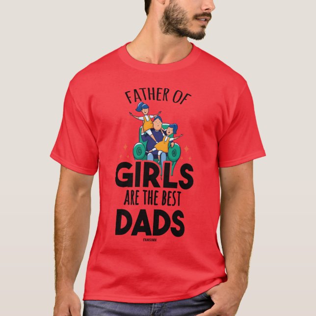 Camiseta Padre Filhas Melhor Família Papá (Frente)
