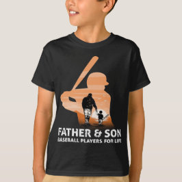 Camiseta Padre Ft Filho Jogando Baseball Juntos Presente
