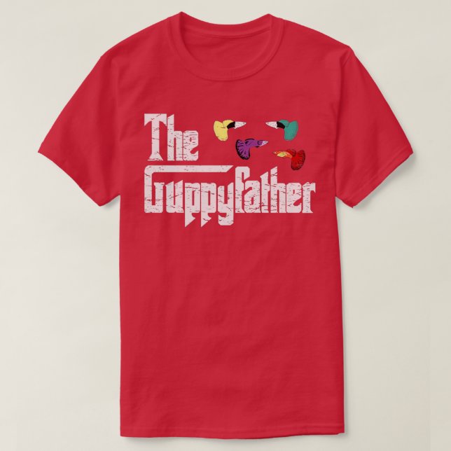 Camiseta Padre Guppys Pai Pa Pai Guppies Aquário (Frente do Design)