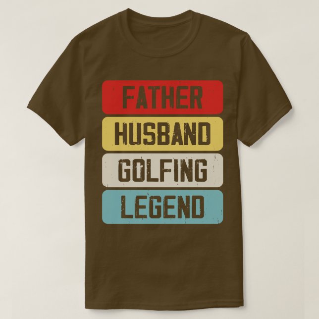Camiseta Padre Hus Golfing Shirt Para Homens (Frente do Design)