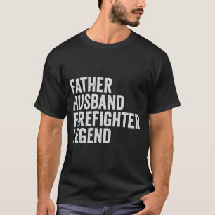 Camiseta Padre Husband bombeiro Legend Trump Election