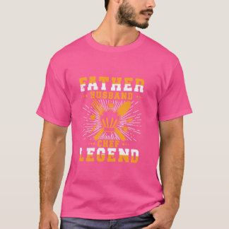 Camiseta Padre Husband Chef Legend, Engraçado Chef Pai Padr