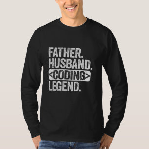 Camiseta Padre Husband Coding Legend Programador Funny Prog