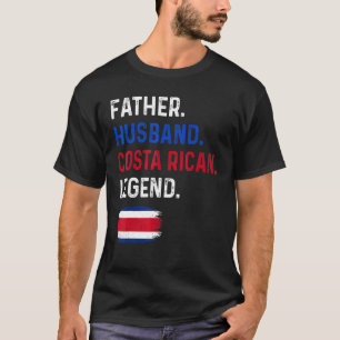 Camiseta Padre Husband Costa Rica Legenda Proud Pai Costa