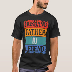 Camiseta Padre Husband DJ Legend Proud Pai Retro Papa