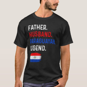 Camiseta Padre Husband Legenda do Paraguai Pai orgulhoso do