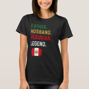 Camiseta Padre Husband Legenda peruana Pai orgulhoso Bandei