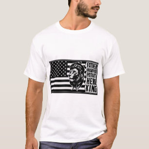 Camiseta Padre Husband Patriot Hero King EUA Flag © FB @