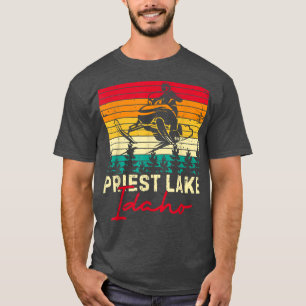 Camiseta Padre Lake Idaho Snowmobile A Caminhar Snowmobilin
