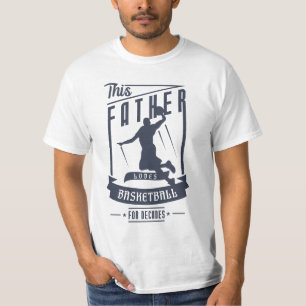 Camiseta Padre Loves Basquete para presente de Dia de os pa