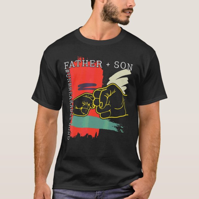 Camiseta Padre Mais Filho Dia de os pais De Obrigação Inque (Frente)