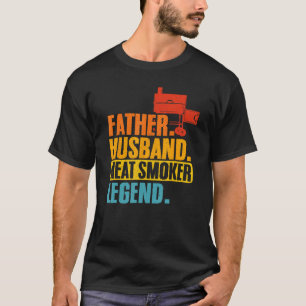 Camiseta Padre Marido Carne Fumante Legenda Fumante Pai Mea