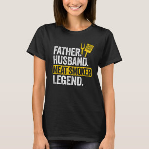 Camiseta Padre Marido Carne Fumante Legenda Fumante Pai Mea