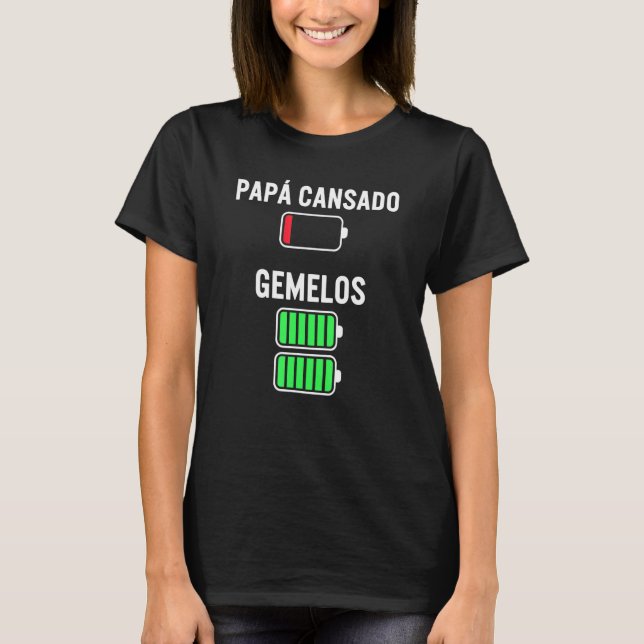 Camiseta Padre Mens Cansos De Baixo Diversão Da Bateria (Frente)