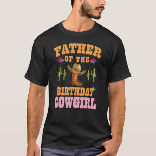 Camiseta Padre Mens Da Garota-De-Aniversário Ocidental