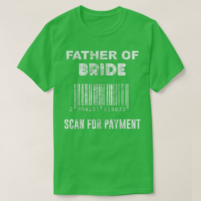 Camiseta Padre Mens da Noiva Noiva Bacheloret (Frente do Design)