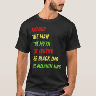Camiseta Padre Mens O Homem Mito Lenda Pai Negro Melanina