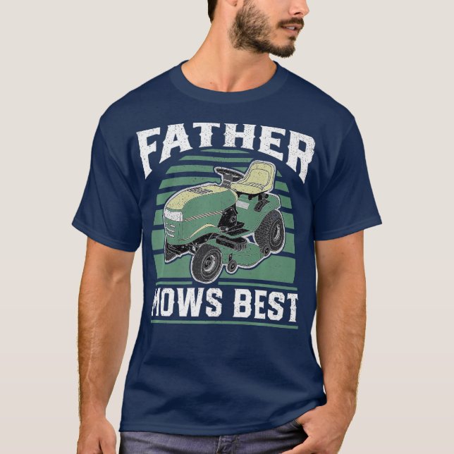 Camiseta Padre Mows Melhor Engraçado Ancorando Cabeeira (Frente)
