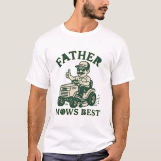Camiseta Padre Mows Melhor Pai De Leitura Engraçado