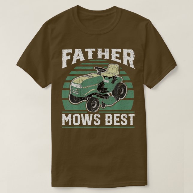 Camiseta Padre Mows Melhor Pai De Remoção (Frente do Design)