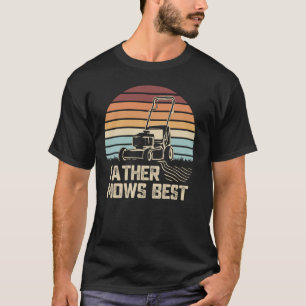 Camiseta Padre Mows Melhor pai Engraçado de Cuidados Leitór