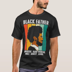 Camiseta Padre Negro Rei Valoriza Pai Afro-Americano Negro