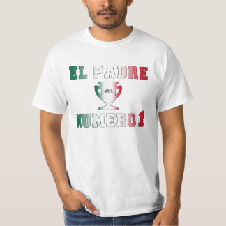 Camiseta Padre Número do EL 1 pai #1 no dia dos pais