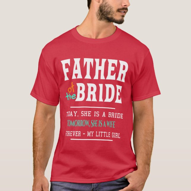 Camiseta Padre Ofhe Bride engraçado (Frente)