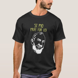 Camiseta Padre Pios Arte Católica Cristã