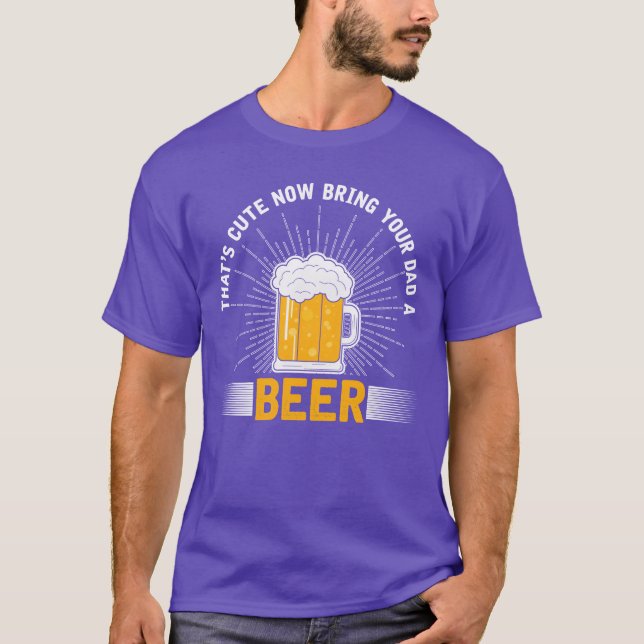 Camiseta Padre Sarcástico Beer Bebendo Amigos Pais (Frente)