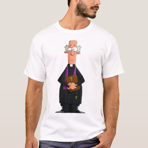 Camiseta Padre Segurando Bíblia Personagem Clero IFunny