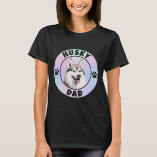 Camiseta padre Siberian Husky Pai Dog Breet Owner Lover
