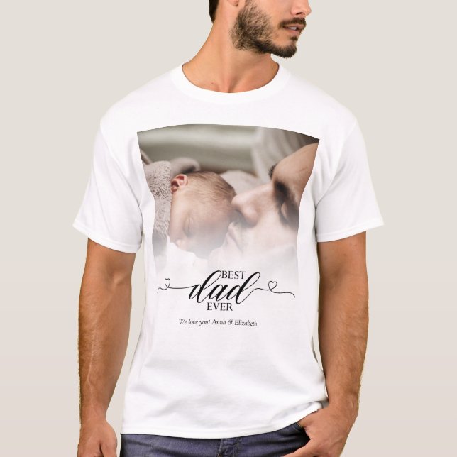 Camiseta Padre Simples E Bonito Deu-Te A Foto Do Pai (Frente)