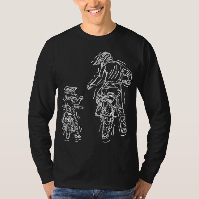 Camiseta Padre Son Dirt Bike Riding MX Motocross Biker (Frente)