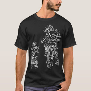 Camiseta Padre Son Dirt Bike Riding MX Motocross Biker