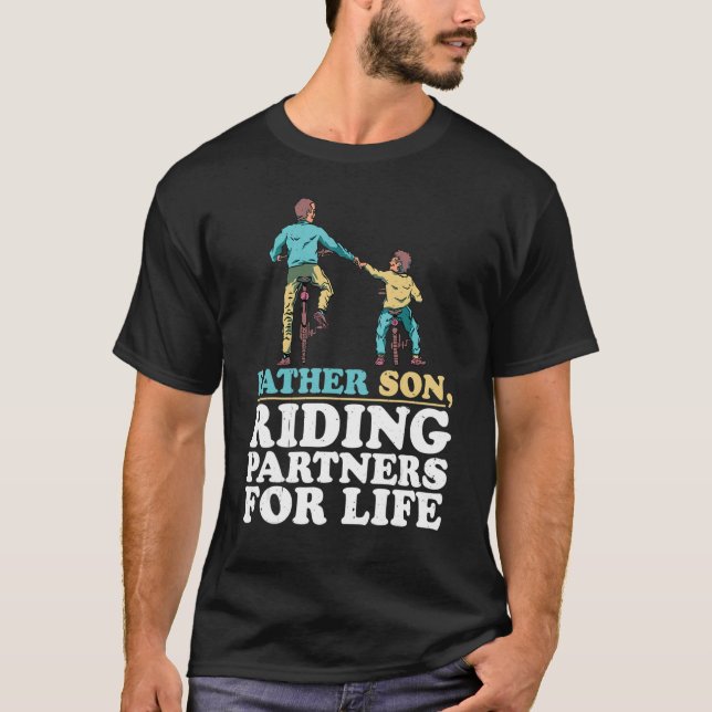Camiseta Padre Son Riding Partners For Life (Frente)