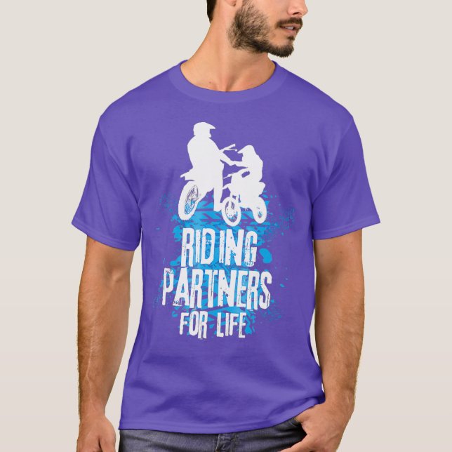 Camiseta Padre Son Riding Partners for Life Motocross (Frente)