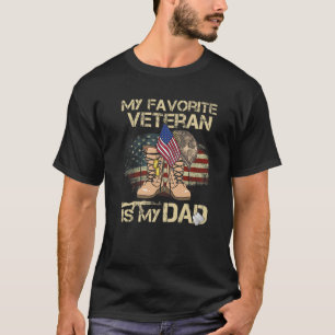 Camiseta Padre Veteranos Meu Veterano Favorito É Meu Pai