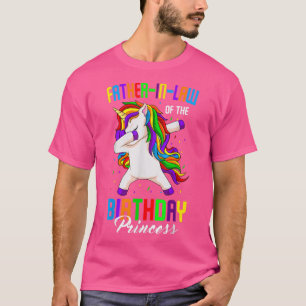 Camiseta PadreInLaw da Princesa de Aniversário Unicorn Dabb