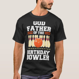 Camiseta padrinho da Boliche de aniversário do Bowler