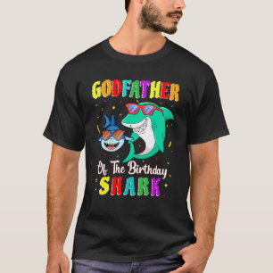 Camiseta Padrinho Da Família Aniversário Do Tubarão