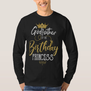 Camiseta Padrinho Da Festa de aniversário Da Princesa De An