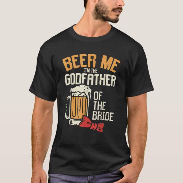 Camiseta Padrinho Da Noiva Me Dê Cerveja Festa De Casamento (Frente)