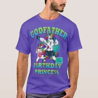 Camiseta Padrinho da Princesa de Aniversário Dabbing Unicor