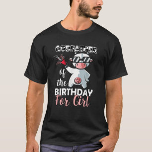 Camiseta Padrinho Da Vaca Da Família Birthday Girl Fi